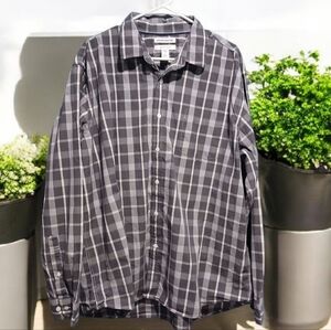 Amazon Essentials Regular Mens Plaid Grey  Button Down Shirt s…